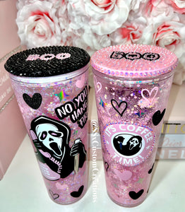 Horror SCREAM Snow globe Acrylic 24oz Tumbler