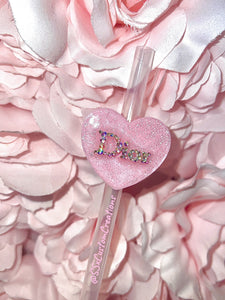 Heart CD Straw Topper