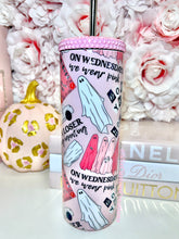 Load image into Gallery viewer, 20oz Stainless Steel MEAN GHOULS tumbler with Bow Topper
