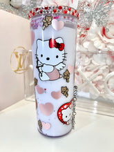 Load image into Gallery viewer, 24oz Acrylic HelloKitty VDAY SnowGlobe tumbler
