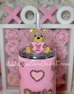 Bear heart Straw Topper