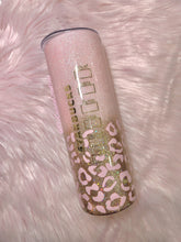 Load image into Gallery viewer, 20oz Stainless Steel CAFFEINE QUEEN leopard spot tumbler
