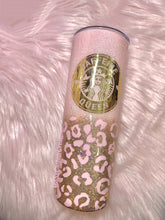 Load image into Gallery viewer, 20oz Stainless Steel CAFFEINE QUEEN leopard spot tumbler
