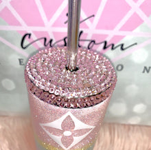 Load image into Gallery viewer, 20oz stainless steel pastel tumbler with rhinestone lid
