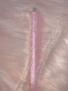 CD Pink glittered Glam Pen