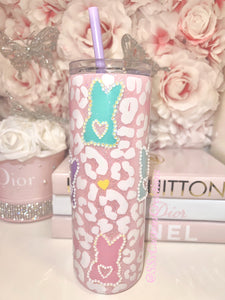 Pastel and white leopard 20oz Stainless Steel Tumbler