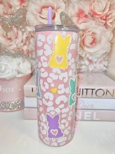 Pastel and white leopard 20oz Stainless Steel Tumbler