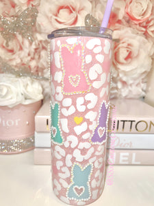 Pastel and white leopard 20oz Stainless Steel Tumbler