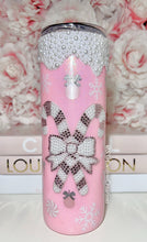 Load image into Gallery viewer, 20oz SS Pearl drip Candy Cane girl Tumbler
