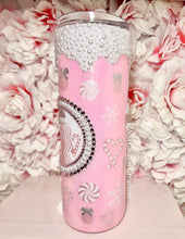 Load image into Gallery viewer, 20oz SS Pearl drip Candy Cane girl Tumbler
