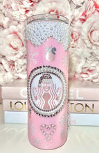 Load image into Gallery viewer, 20oz SS Pearl drip Candy Cane girl Tumbler
