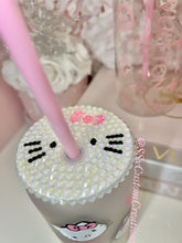 Load image into Gallery viewer, 16oz Frosted Glass Kitty Tumbler
