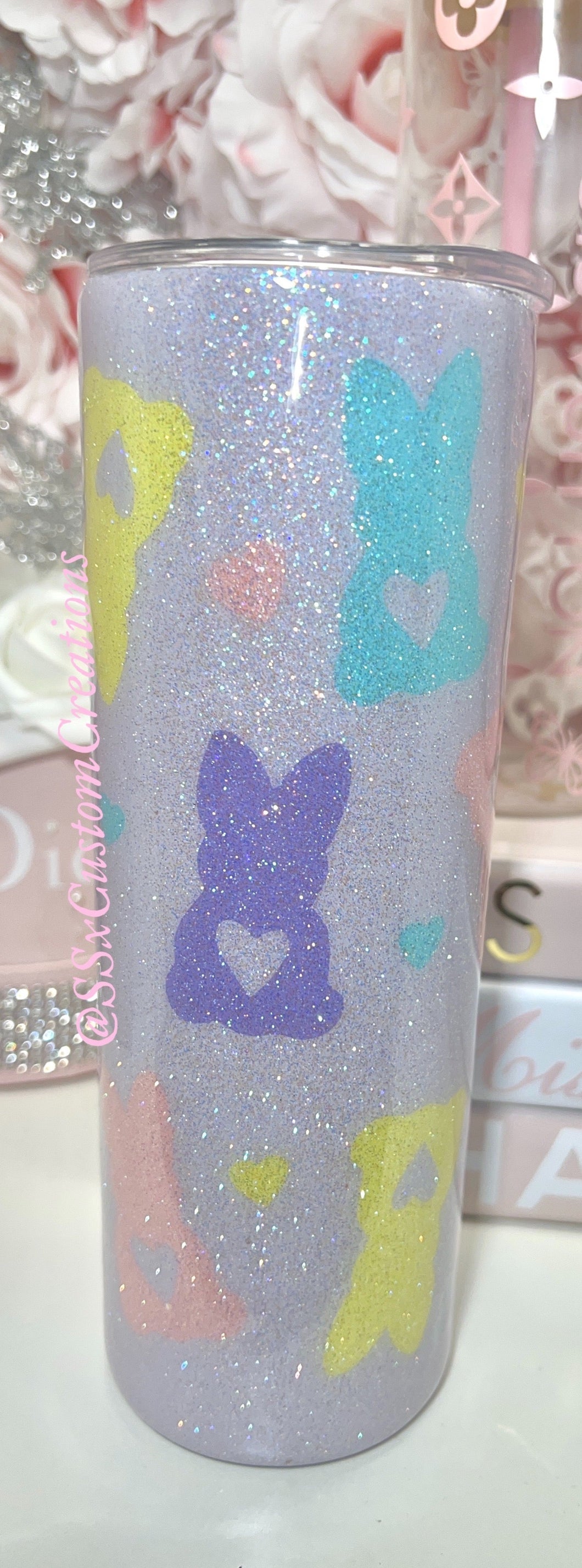 20oz SS Light Purple PEEP tumbler