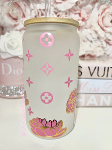 16 oz Frosted Glass COLOR CHANGING tumbler