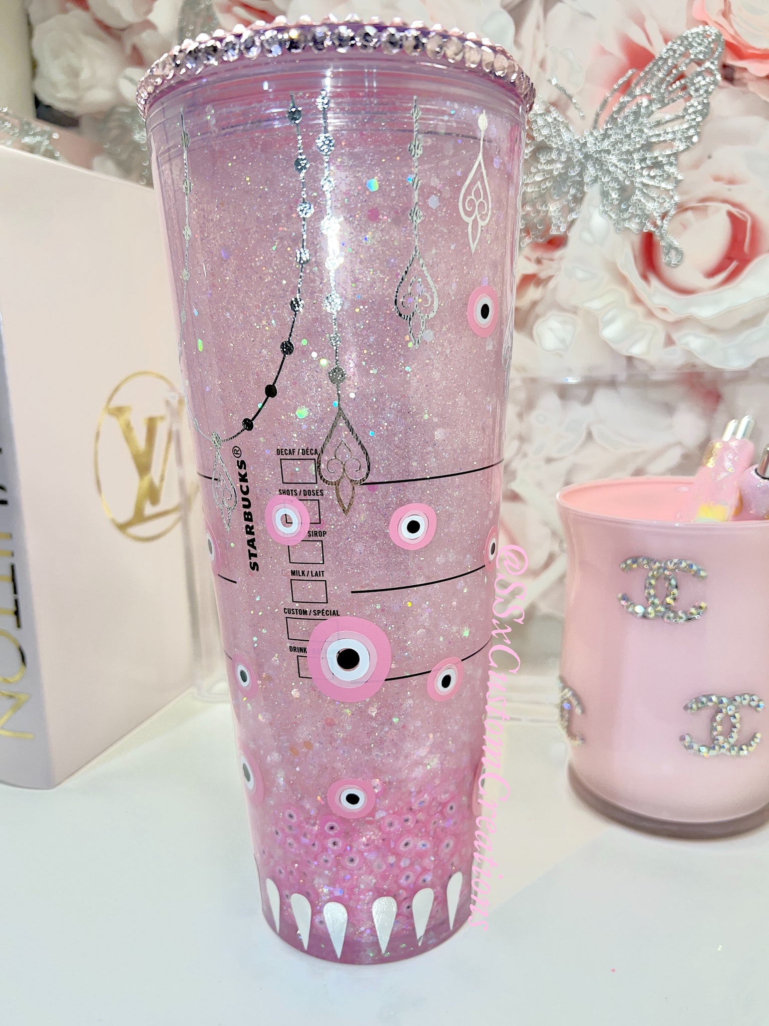 24oz Acrylic, Pink SnowGlobe BARBIE tumbler – SSxCustomCreations