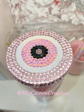 Load image into Gallery viewer, 24oz Pink evil eye Snow Globe tumbler
