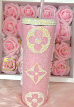 Load image into Gallery viewer, 20oz Stainless Steel Tumbler Pink/White, with screw on lid
