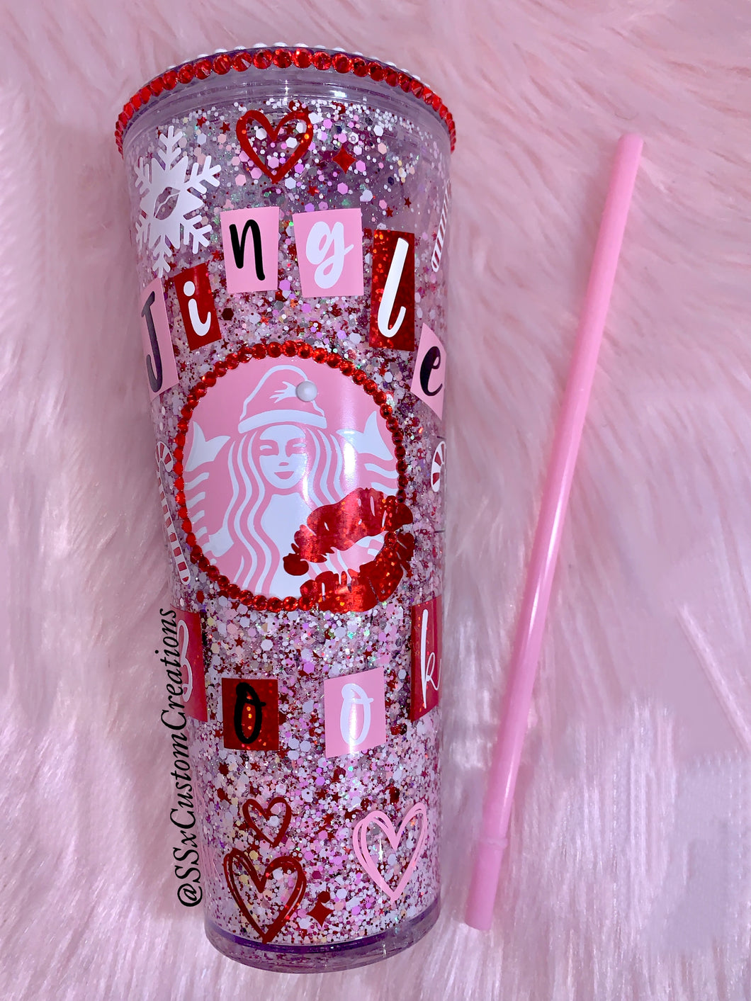 XMAS mean girls snow globe tumbler