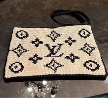 Load image into Gallery viewer, Crocheted designer wristlet
