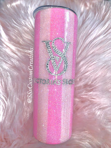 20oz stainless steel tumbler VS LUXE rhinestone.