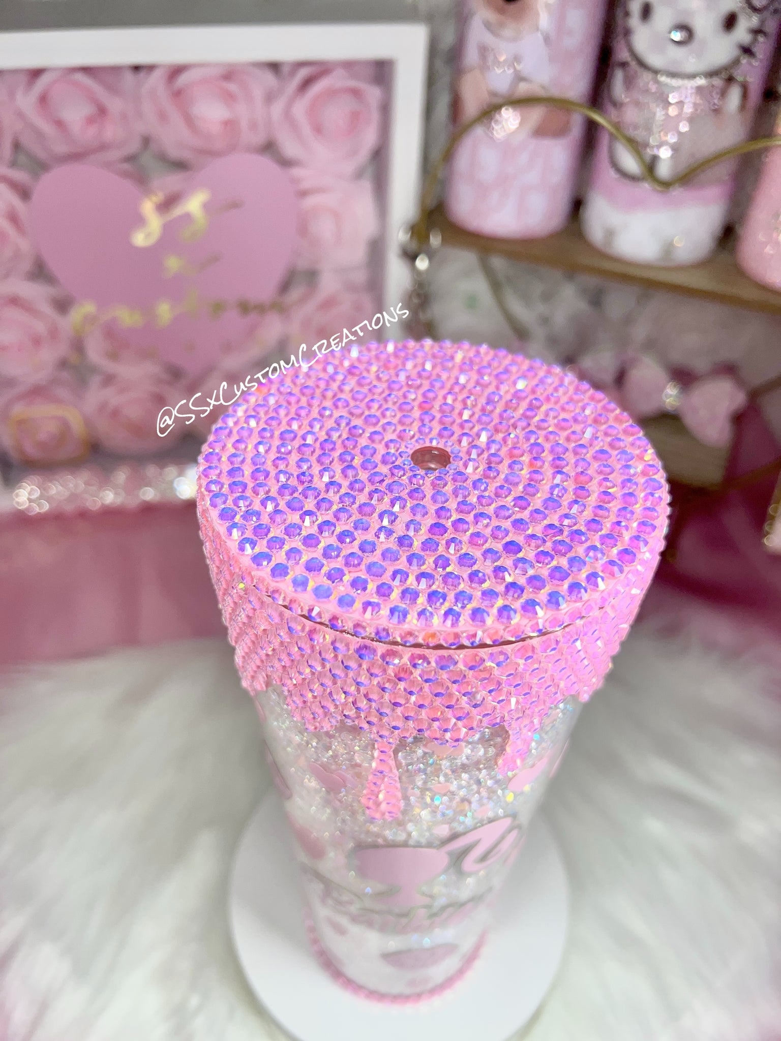 24oz Acrylic, Rhinestone filled, BARBIE tumbler – SSxCustomCreations