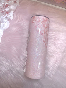 Personalized Pink Leopard with bling Tumbler