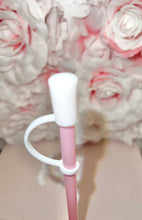 Load image into Gallery viewer, White Silicone straw cover.
