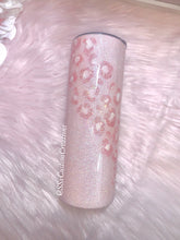Load image into Gallery viewer, Personalized Pink Leopard with bling Tumbler
