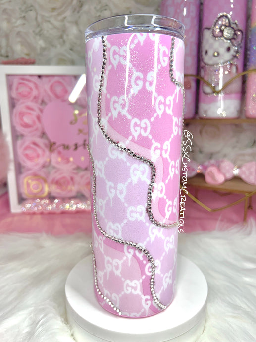 Pink with Metallic Gold symbols – SSxCustomCreations