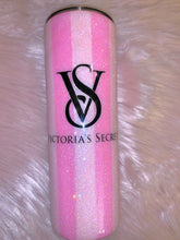 Load image into Gallery viewer, 20 oz Stainless steel Pink striped tumbler
