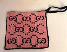 Load image into Gallery viewer, Crocheted designer wristlet
