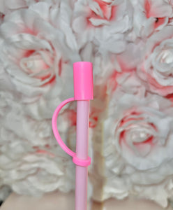 Hot Pink Silicone straw cover