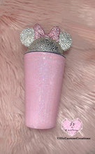 Load image into Gallery viewer, 15oz acrylic Minnie tumbler with luxe rhinestone lid
